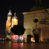 Rynek w Krakowie, kościół św. Wojciecha i Kościół Mariacki